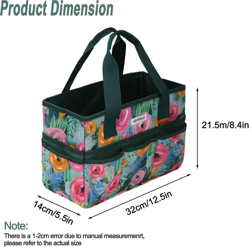 JLDTOP Store Craft Organizer Tote Bag Art Caddy with Multi-Pockets for Office Supplies Scrapbooking Sewing Storage - Image 2